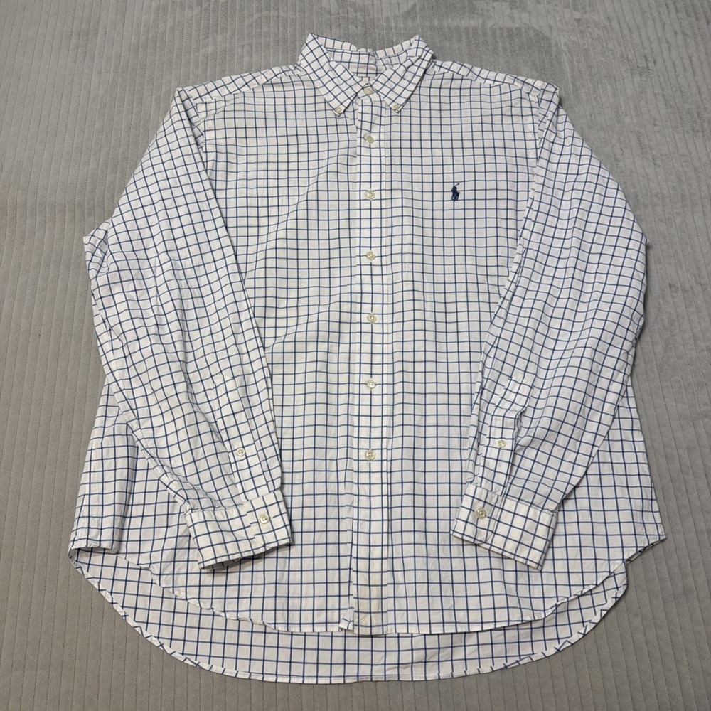 RALPH LAUREN POLO Men's XL Checked Long Sleeve Button Up Shirt Classic Fit